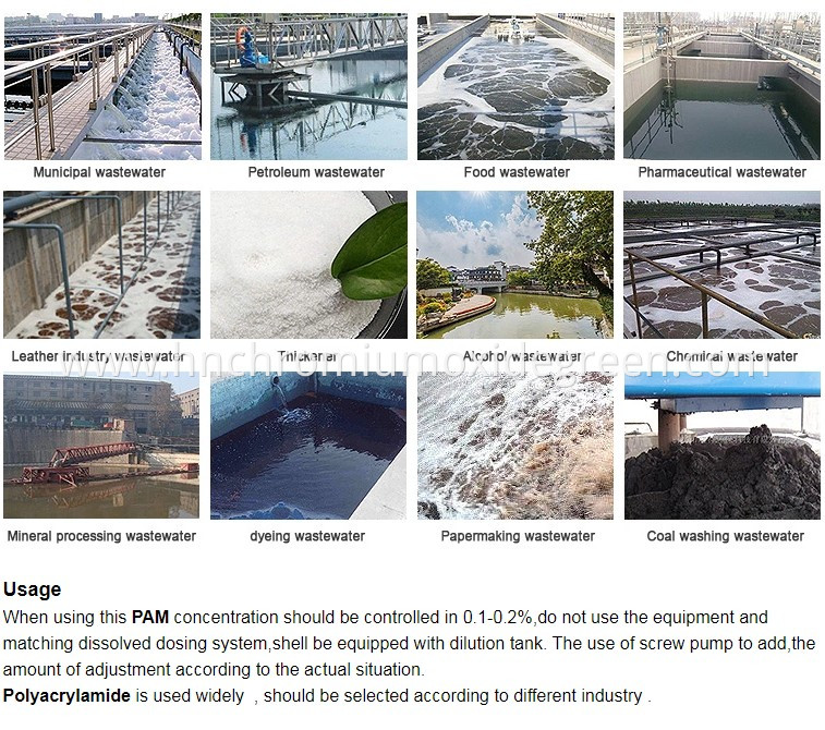 Flocculant Cationic Anionic PAM For Watertreatment